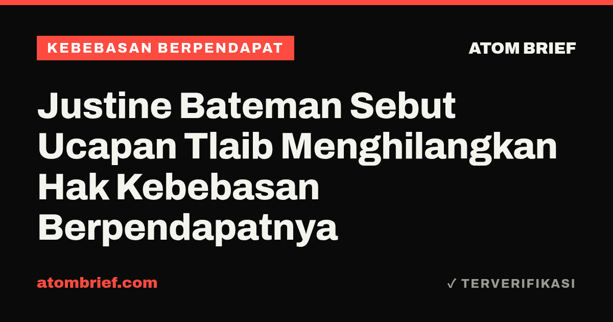 Justine Bateman Sebut Ucapan Tlaib Menghilangkan Hak Kebebasan Berpendapatnya