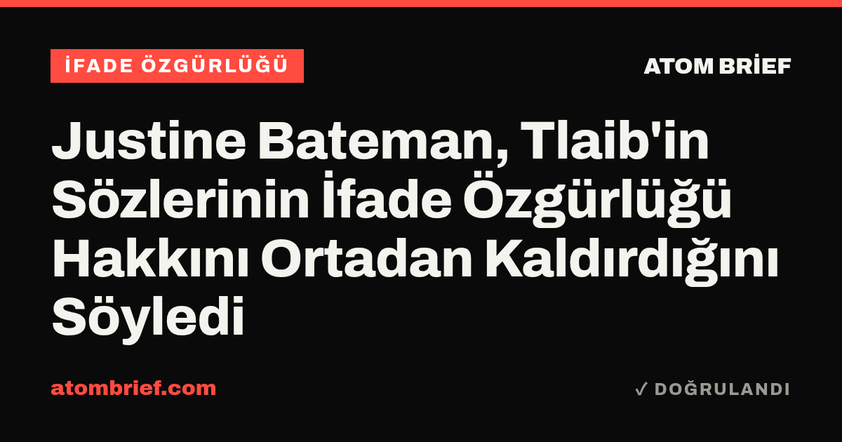 Justine Bateman, Tlaib'in Sözlerinin İfade Özgürlüğü Hakkını Ortadan Kaldırdığını Söyledi