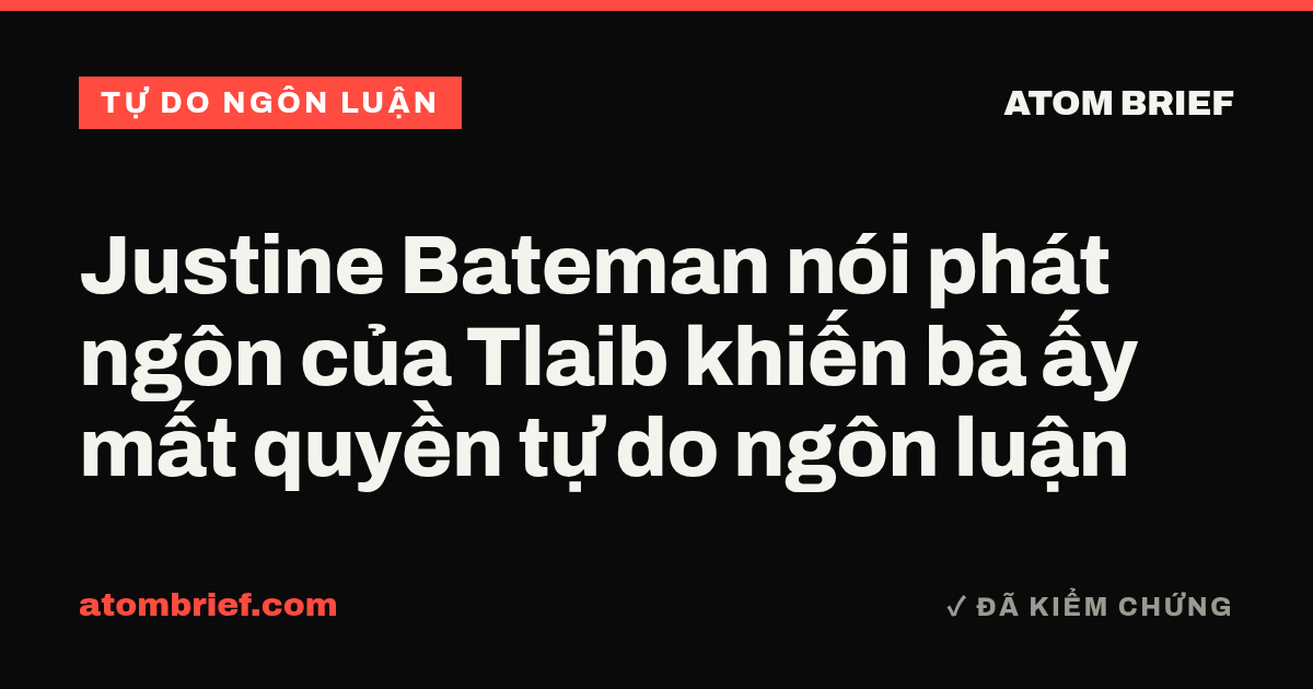 Justine Bateman nói phát ngôn của Tlaib khiến bà ấy mất quyền tự do ngôn luận