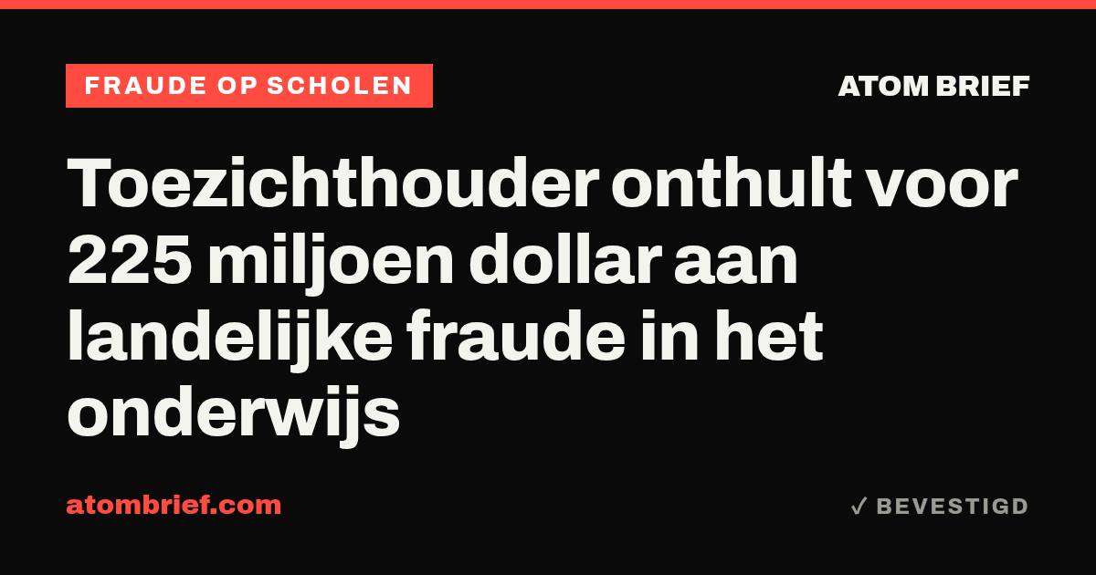 Toezichthouder onthult voor 225 miljoen dollar aan landelijke fraude in het onderwijs