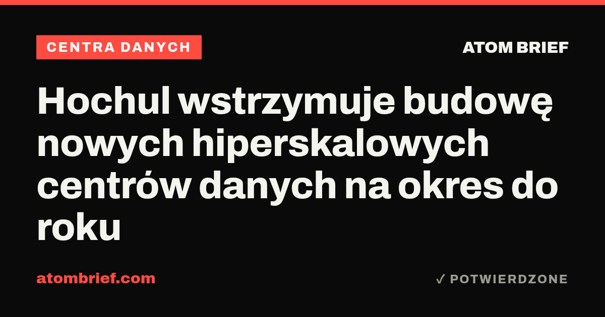 Hochul wstrzymuje budowę nowych hiperskalowych centrów danych na okres do roku