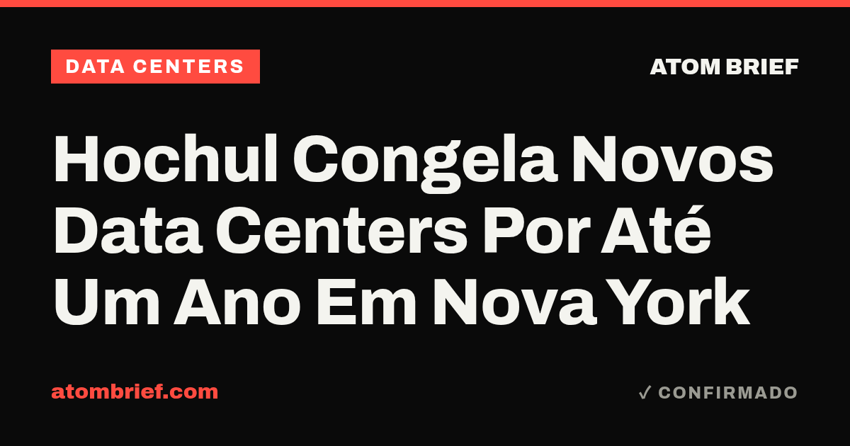 Hochul Congela Novos Data Centers Por Até Um Ano Em Nova York