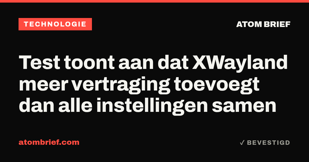 Test toont aan dat XWayland meer vertraging toevoegt dan alle instellingen samen