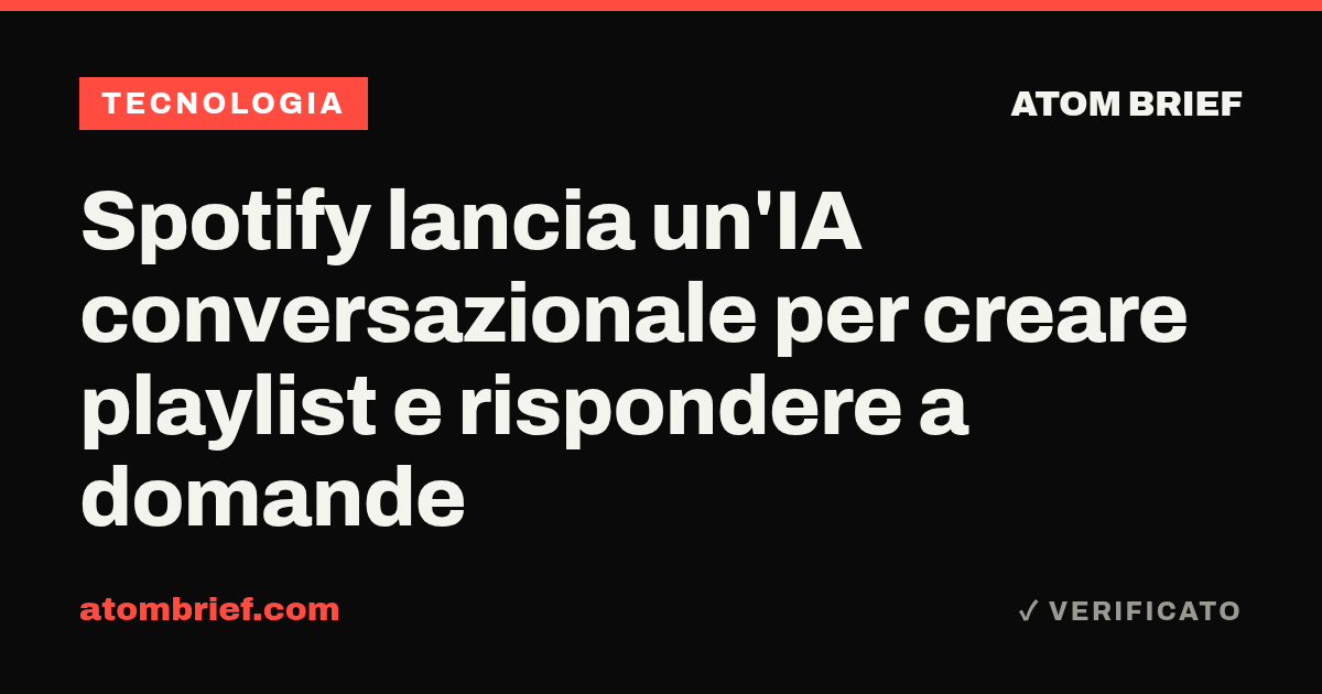 Spotify lancia un'IA conversazionale per creare playlist e rispondere a domande