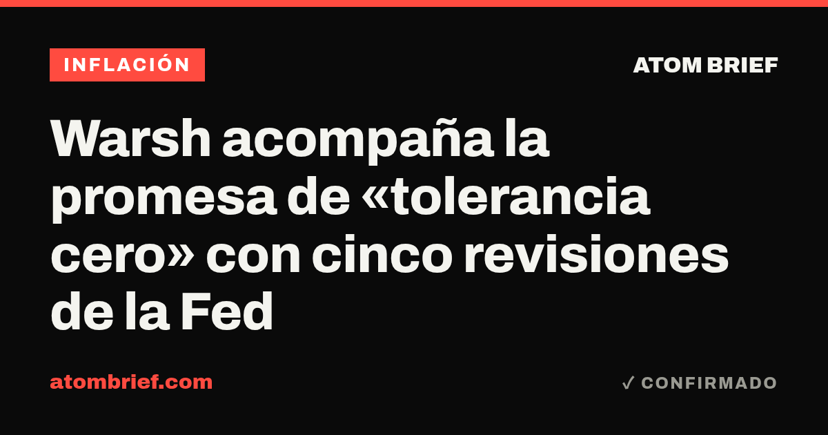 Warsh acompaña la promesa de «tolerancia cero» con cinco revisiones de la Fed