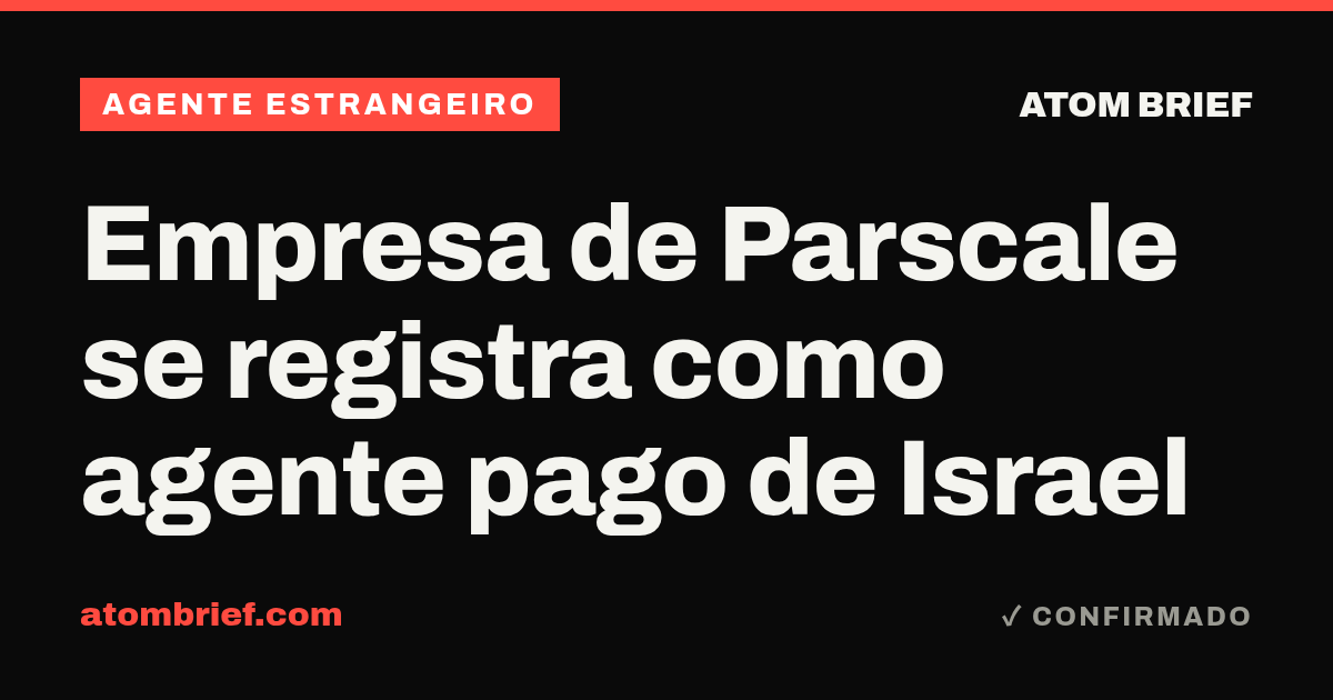 Empresa de Parscale se registra como agente pago de Israel