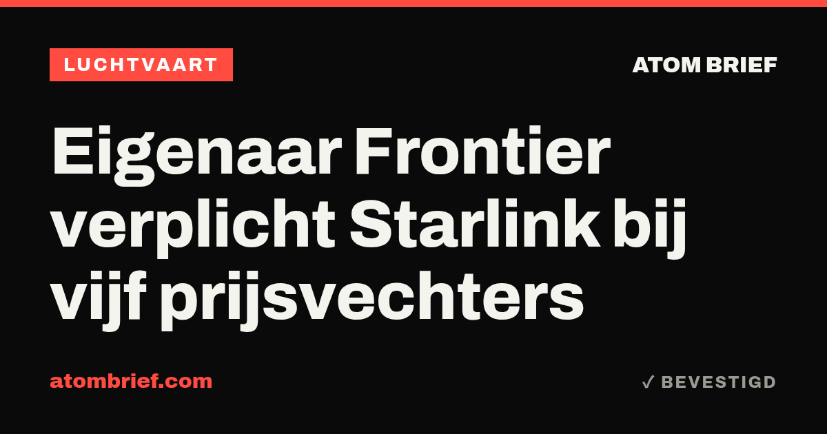 Eigenaar Frontier verplicht Starlink bij vijf prijsvechters