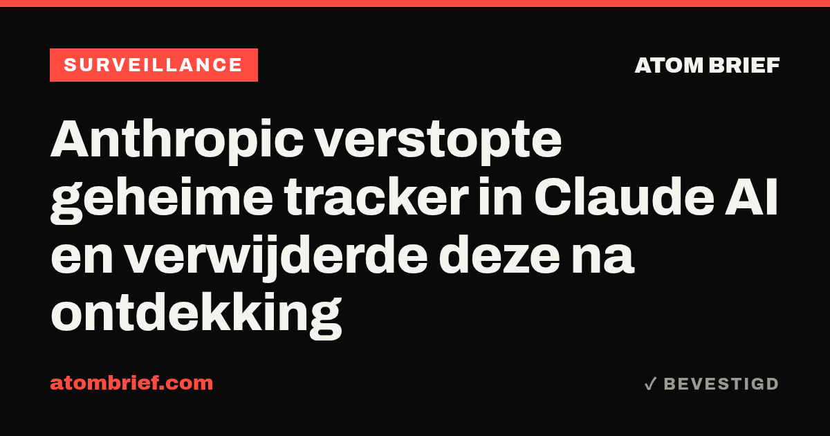 Anthropic verstopte geheime tracker in Claude AI en verwijderde deze na ontdekking