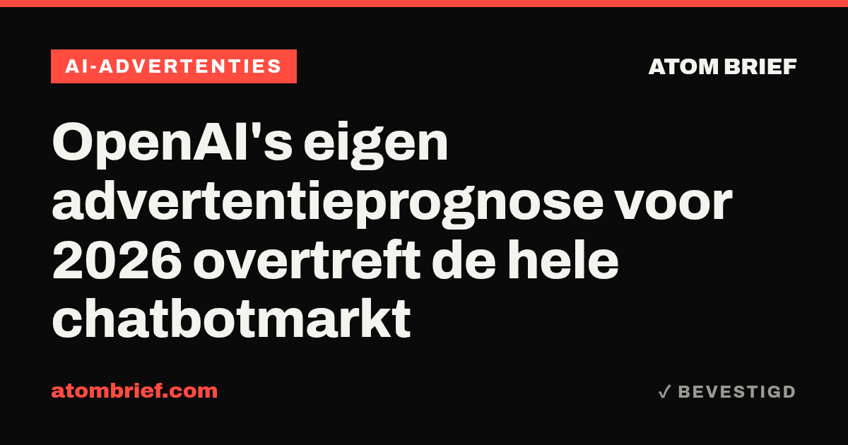 OpenAI's eigen advertentieprognose voor 2026 overtreft de hele chatbotmarkt