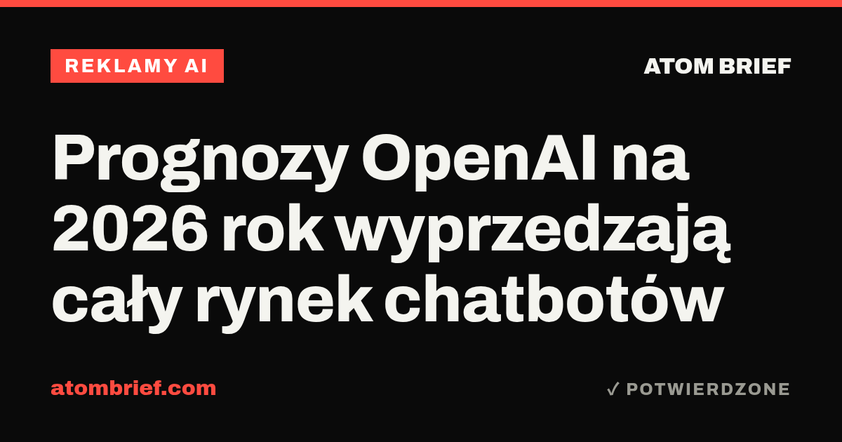 Prognozy OpenAI na 2026 rok wyprzedzają cały rynek chatbotów