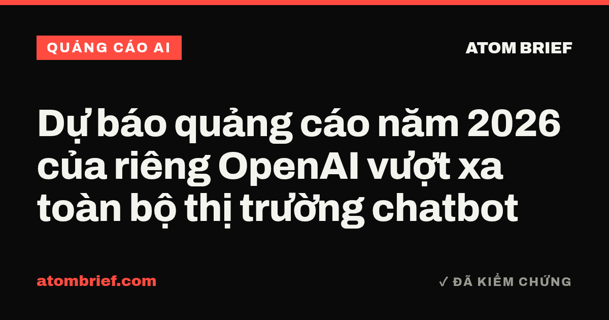 Dự báo quảng cáo năm 2026 của riêng OpenAI vượt xa toàn bộ thị trường chatbot