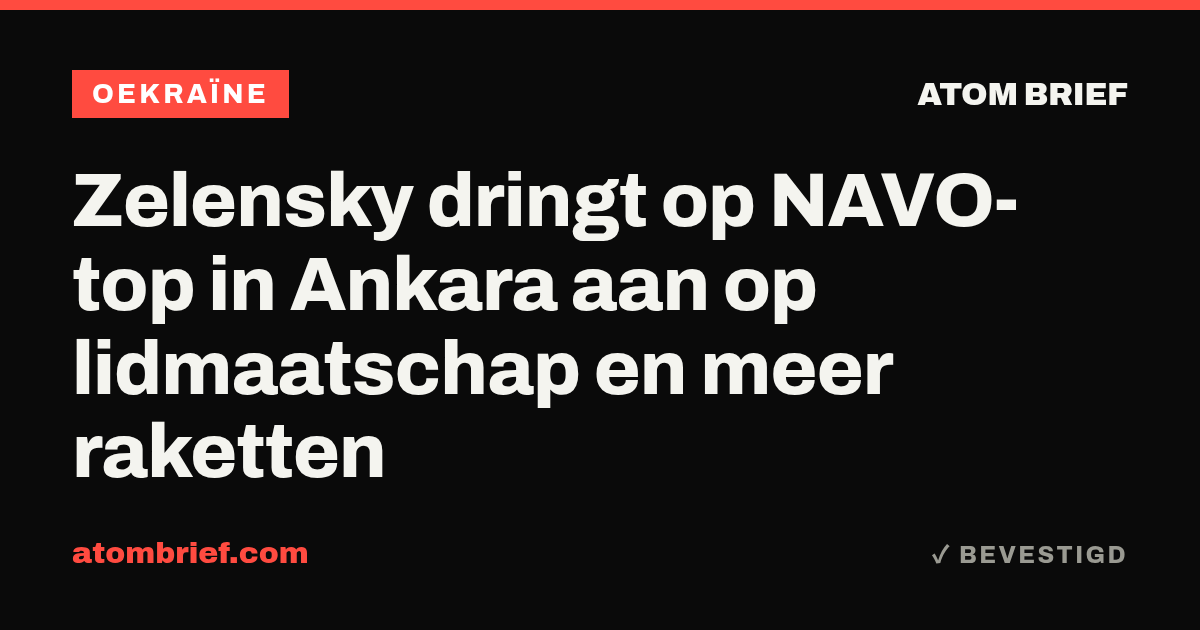 Zelensky dringt op NAVO-top in Ankara aan op lidmaatschap en meer raketten
