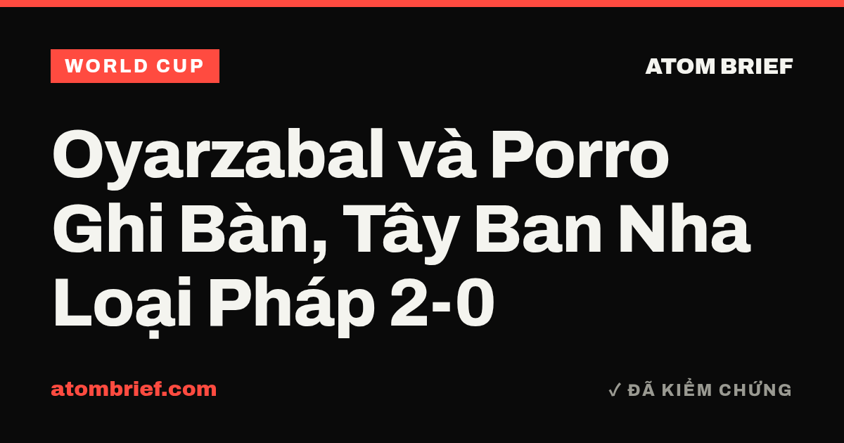 Oyarzabal và Porro Ghi Bàn, Tây Ban Nha Loại Pháp 2-0