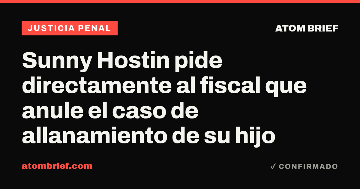 Sunny Hostin pide directamente al fiscal que anule el caso de allanamiento de su hijo