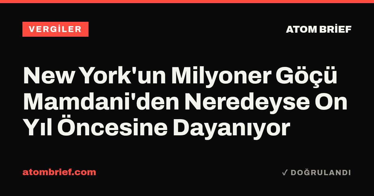 New York'un Milyoner Göçü Mamdani'den Neredeyse On Yıl Öncesine Dayanıyor