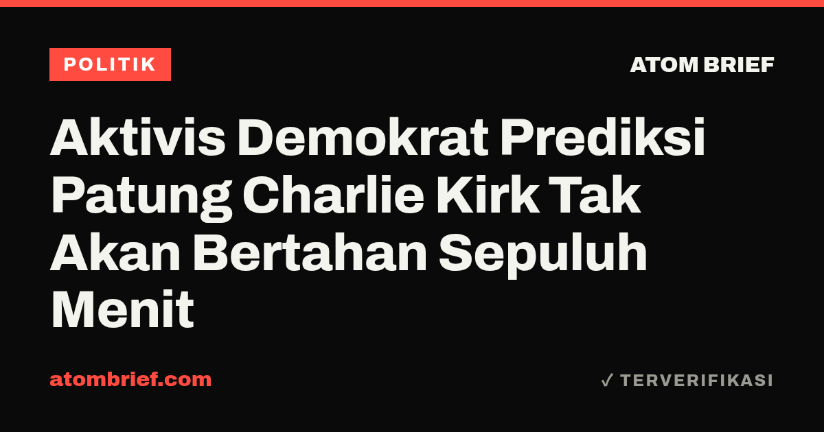 Aktivis Demokrat Prediksi Patung Charlie Kirk Tak Akan Bertahan Sepuluh Menit