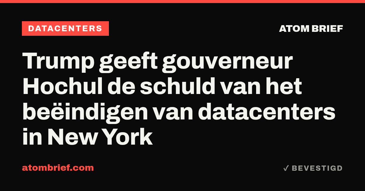 Trump geeft gouverneur Hochul de schuld van het beëindigen van datacenters in New York