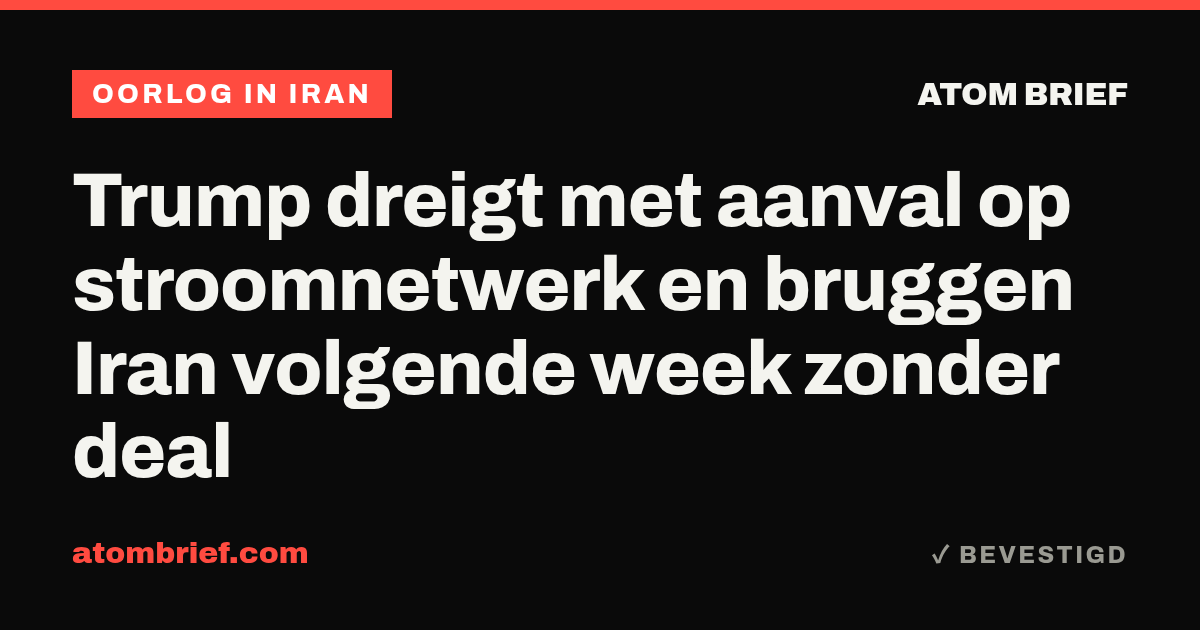 Trump dreigt met aanval op stroomnetwerk en bruggen Iran volgende week zonder deal