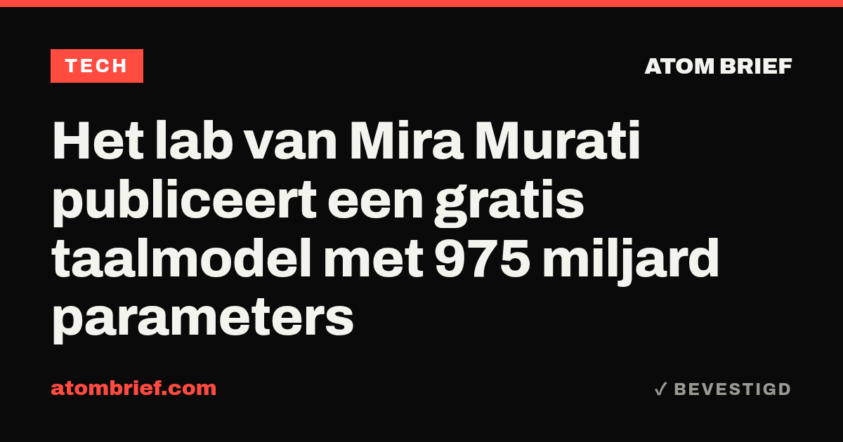 Het lab van Mira Murati publiceert een gratis taalmodel met 975 miljard parameters
