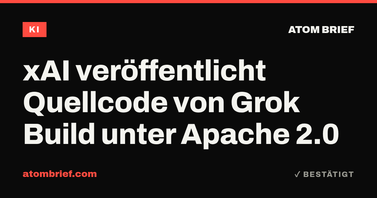 xAI veröffentlicht Quellcode von Grok Build unter Apache 2.0