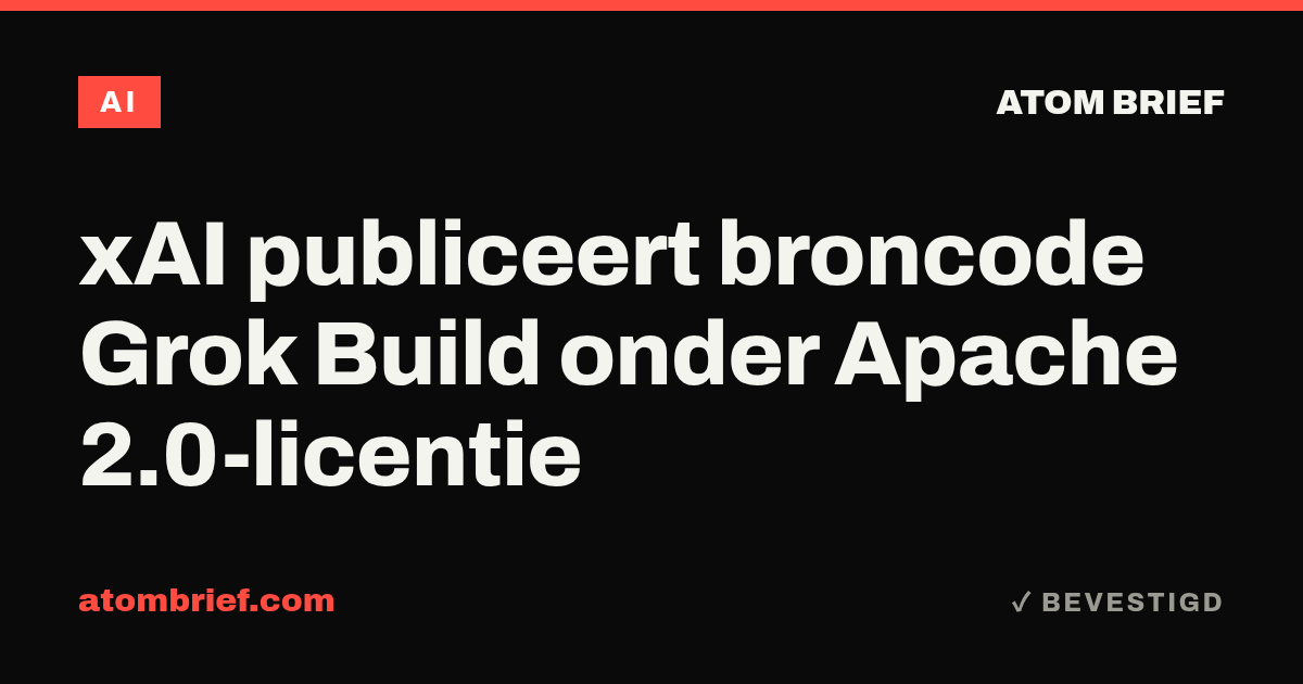 xAI publiceert broncode Grok Build onder Apache 2.0-licentie