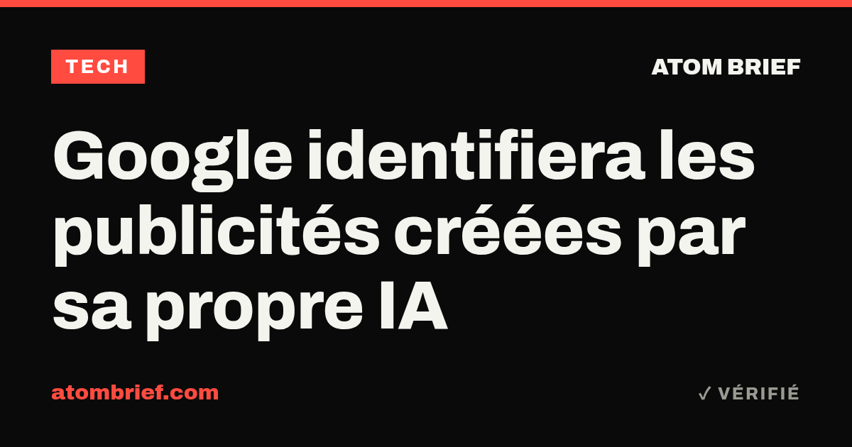 Google identifiera les publicités créées par sa propre IA