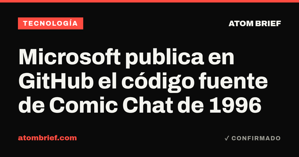 Microsoft publica en GitHub el código fuente de Comic Chat de 1996