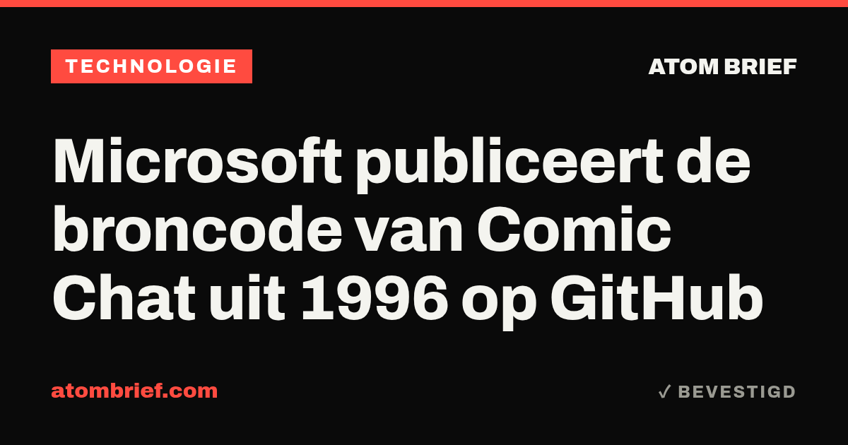 Microsoft publiceert de broncode van Comic Chat uit 1996 op GitHub