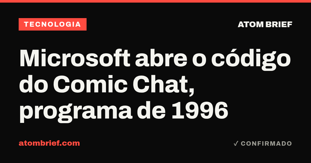 Microsoft abre o código do Comic Chat, programa de 1996