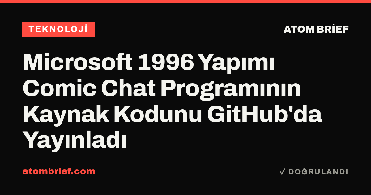 Microsoft 1996 Yapımı Comic Chat Programının Kaynak Kodunu GitHub'da Yayınladı