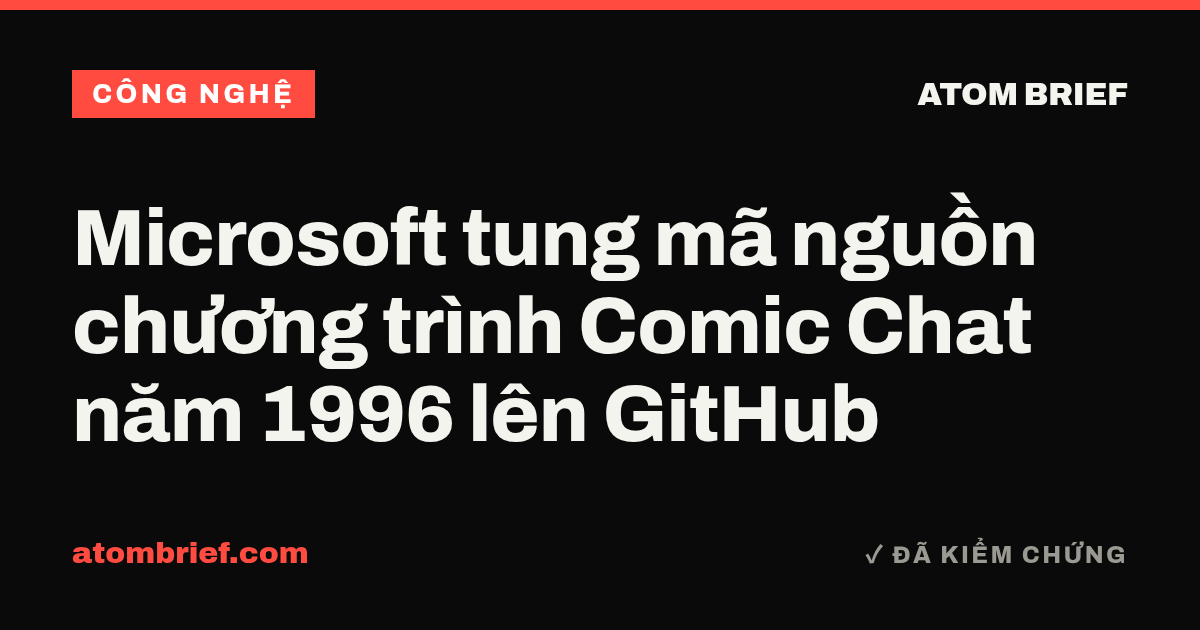 Microsoft tung mã nguồn chương trình Comic Chat năm 1996 lên GitHub