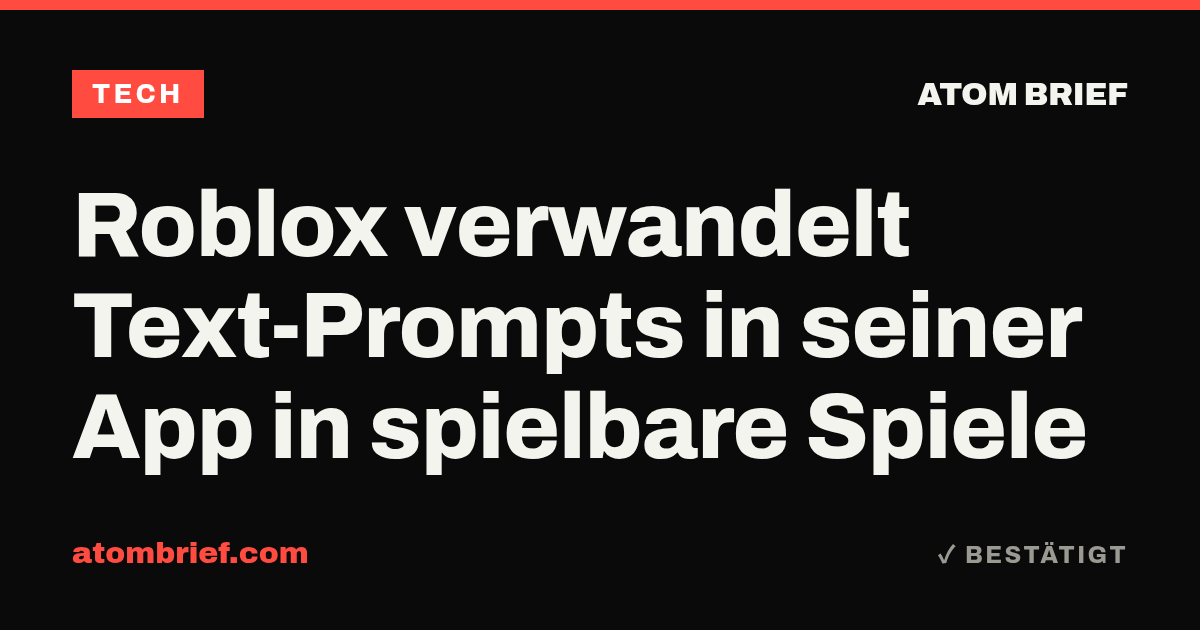Roblox verwandelt Text-Prompts in seiner App in spielbare Spiele