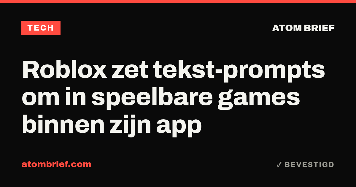 Roblox zet tekst-prompts om in speelbare games binnen zijn app