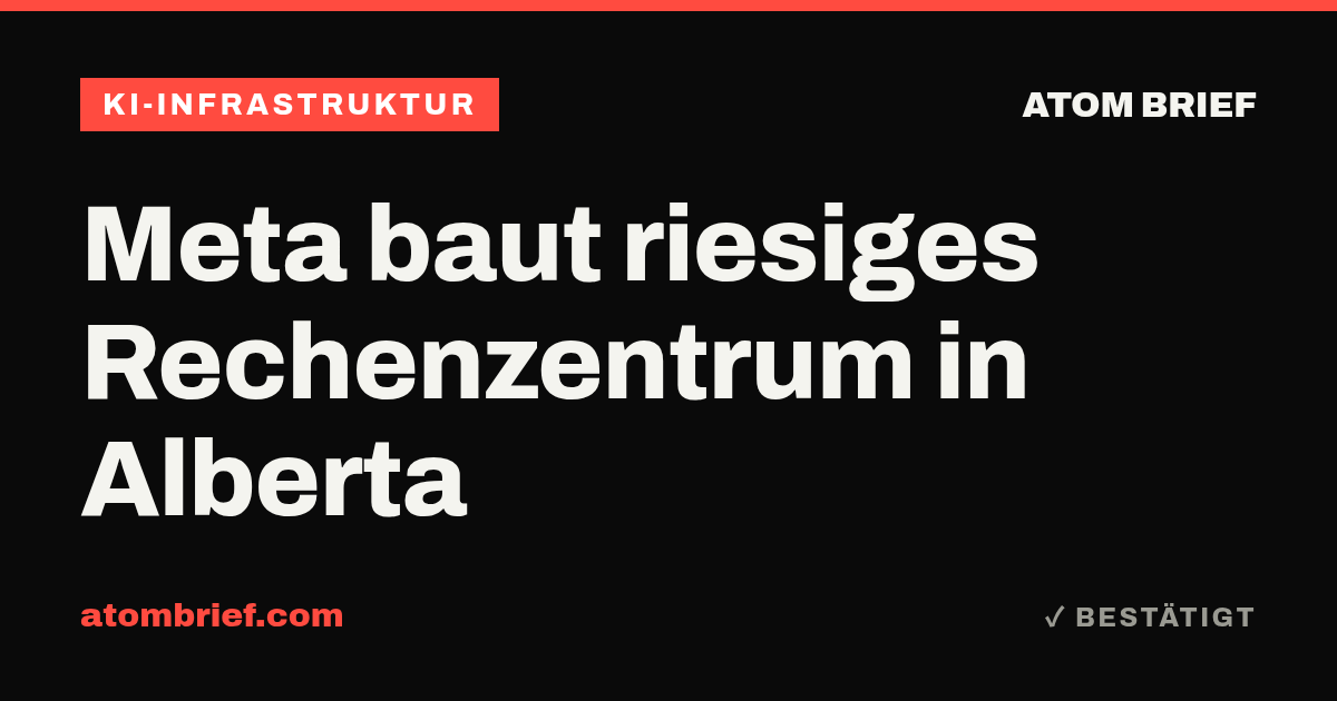 Meta baut riesiges Rechenzentrum in Alberta