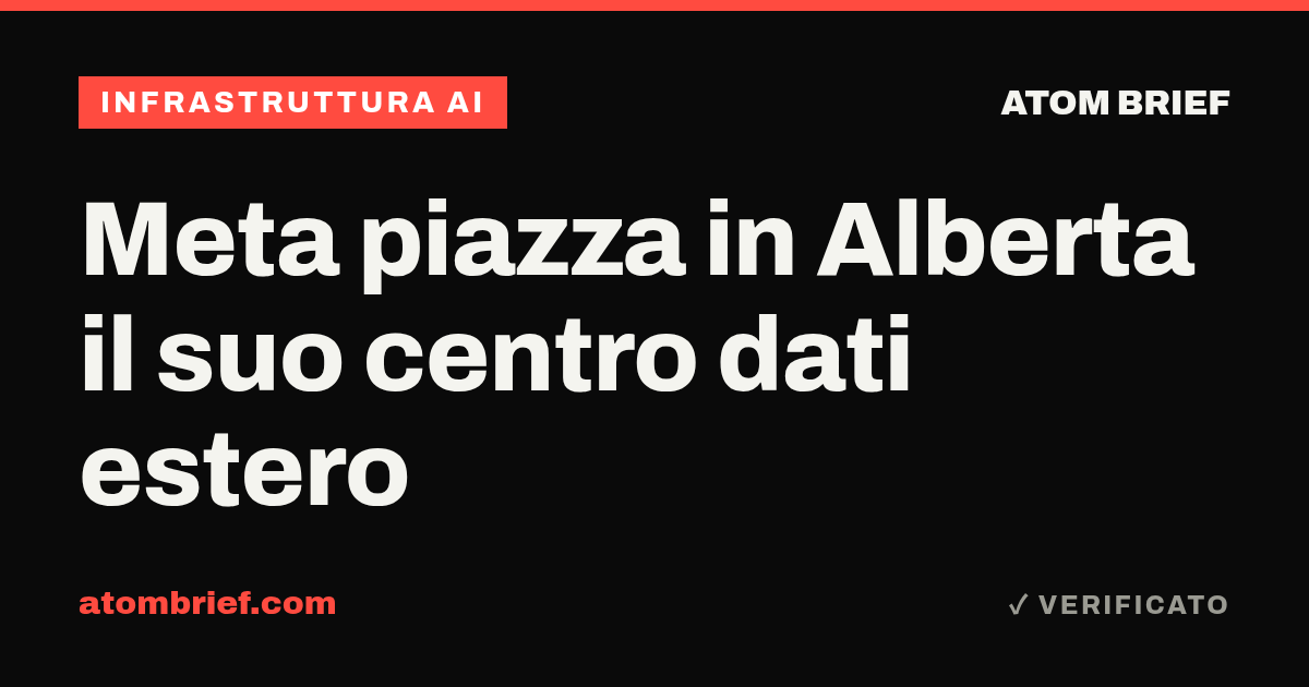 Meta piazza in Alberta il suo centro dati estero