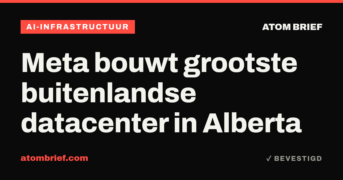Meta bouwt grootste buitenlandse datacenter in Alberta