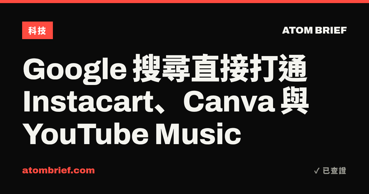 Google 搜尋直接打通 Instacart、Canva 與 YouTube Music