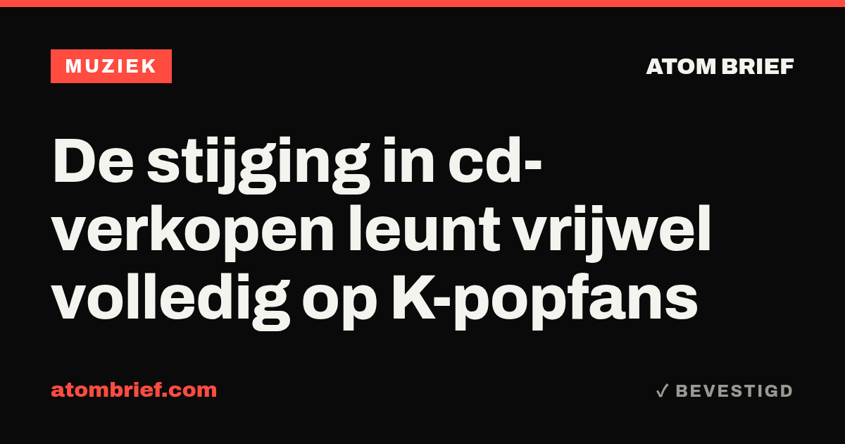 De stijging in cd-verkopen leunt vrijwel volledig op K-popfans