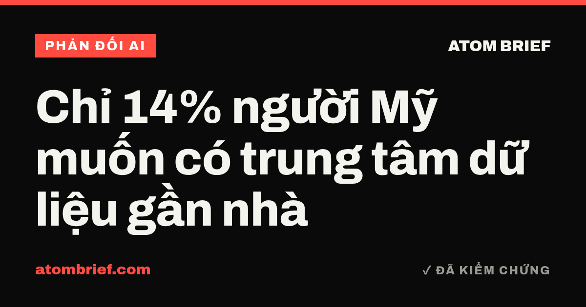Chỉ 14% người Mỹ muốn có trung tâm dữ liệu gần nhà