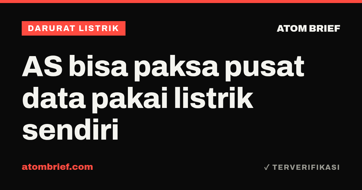 AS bisa paksa pusat data pakai listrik sendiri