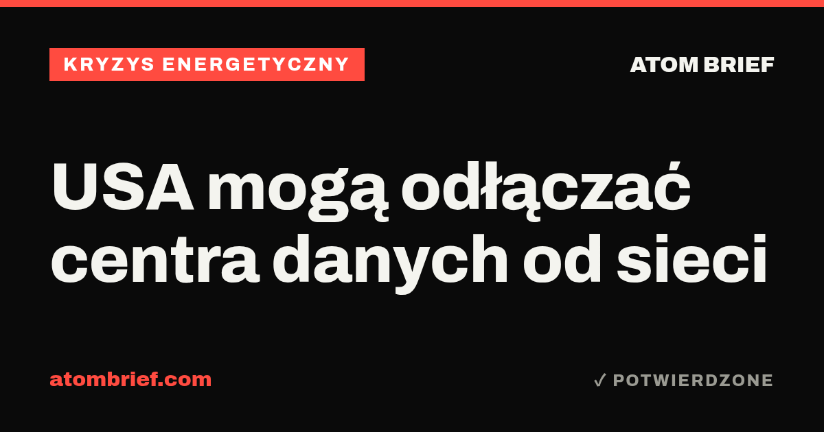 USA mogą odłączać centra danych od sieci