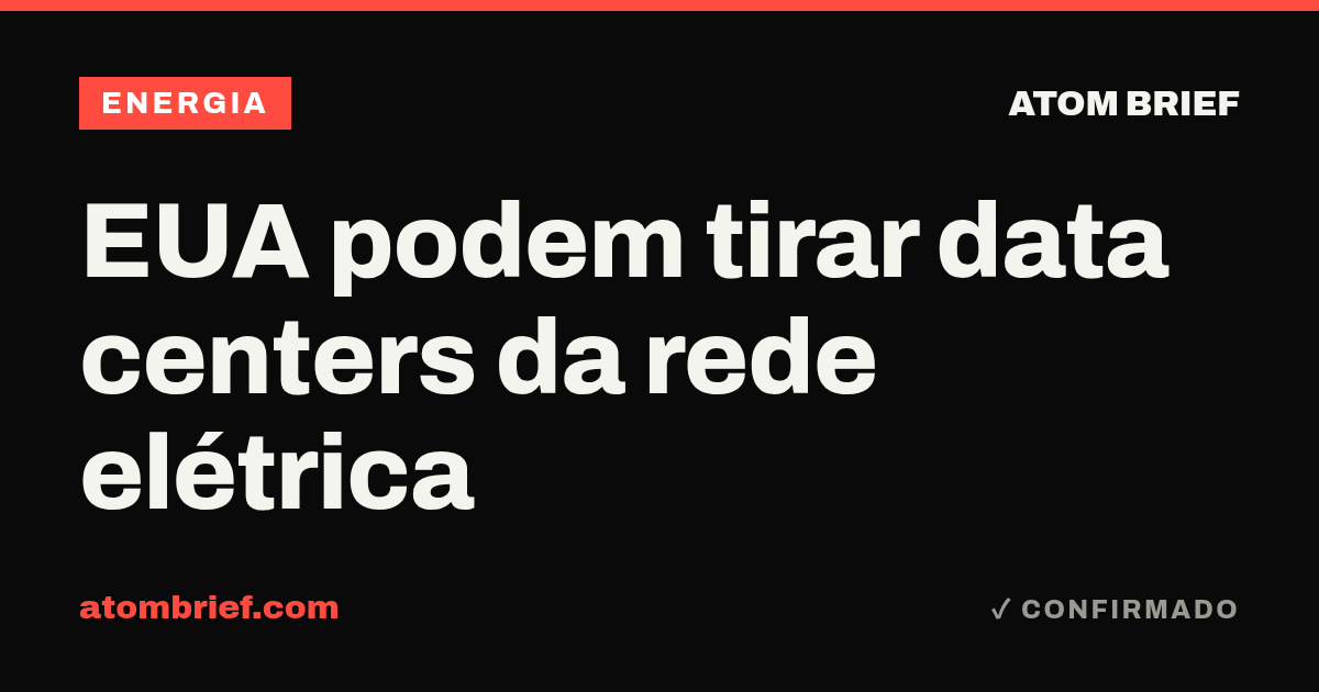 EUA podem tirar data centers da rede elétrica