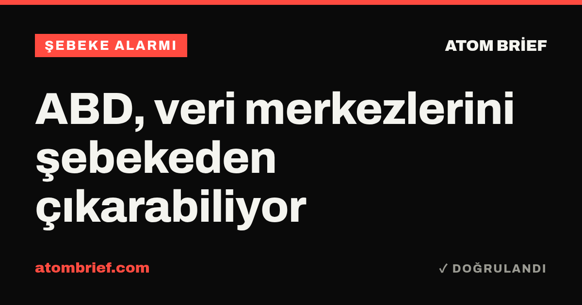 ABD, veri merkezlerini şebekeden çıkarabiliyor