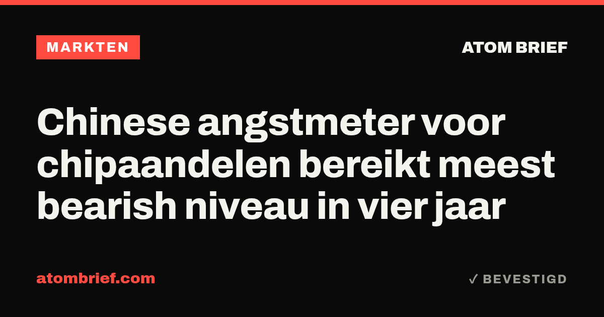 Chinese angstmeter voor chipaandelen bereikt meest bearish niveau in vier jaar
