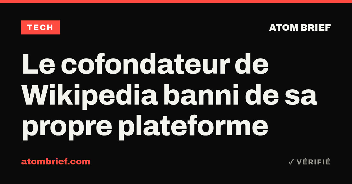 Le cofondateur de Wikipedia banni de sa propre plateforme