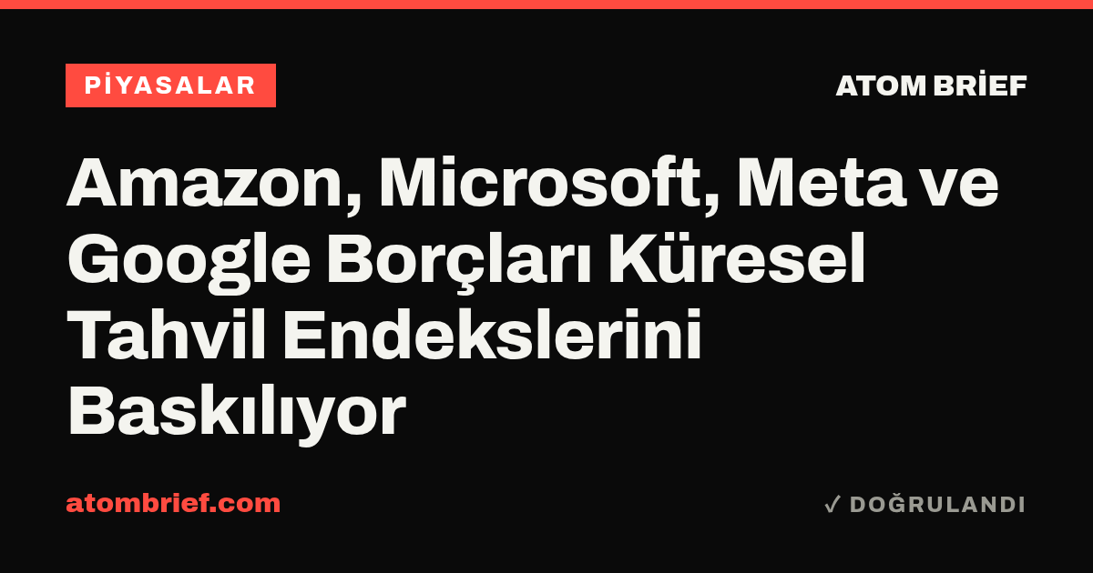 Amazon, Microsoft, Meta ve Google Borçları Küresel Tahvil Endekslerini Baskılıyor