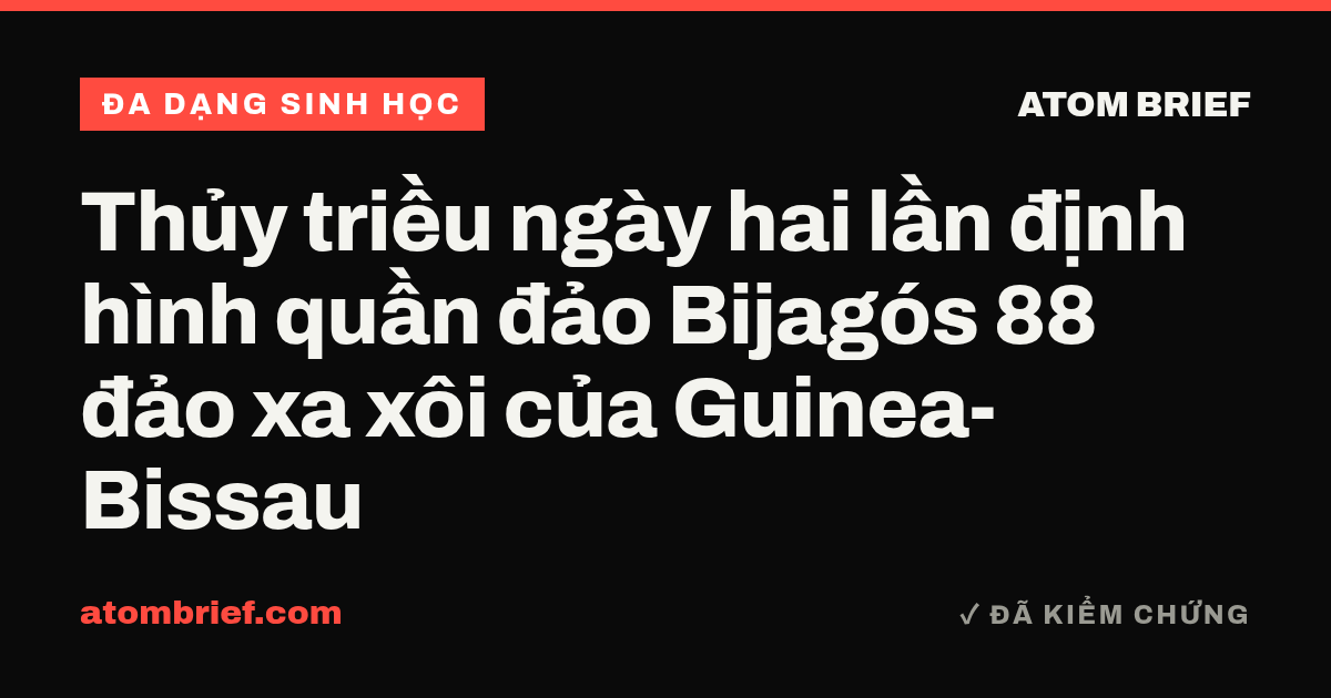 Thủy triều ngày hai lần định hình quần đảo Bijagós 88 đảo xa xôi của Guinea-Bissau