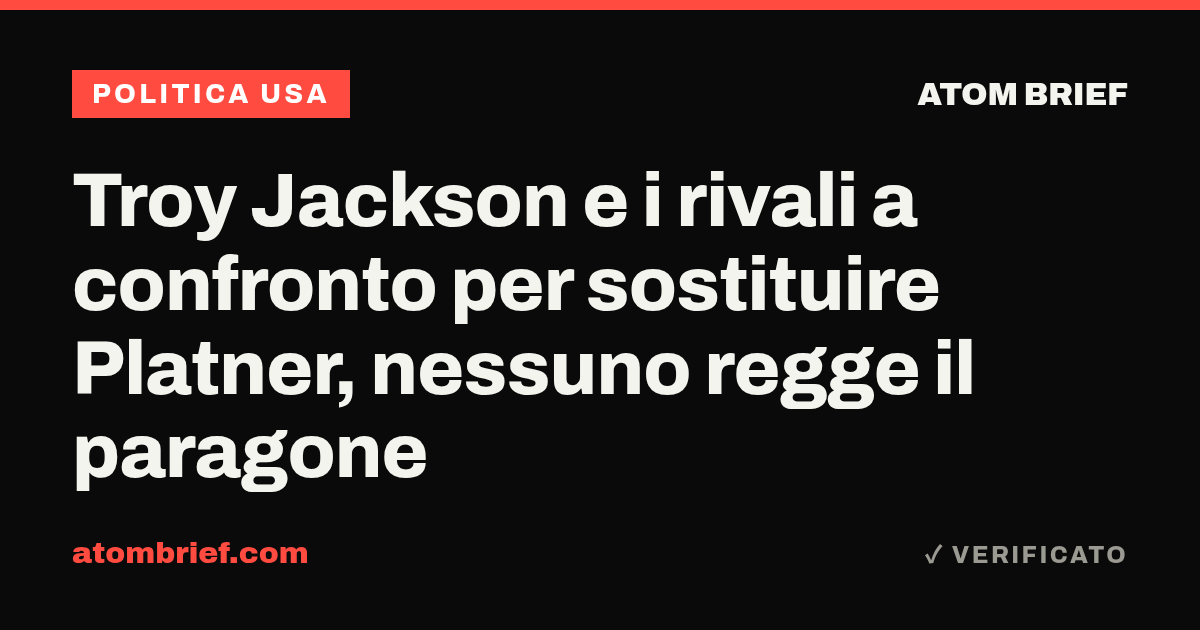 Troy Jackson e i rivali a confronto per sostituire Platner, nessuno regge il paragone