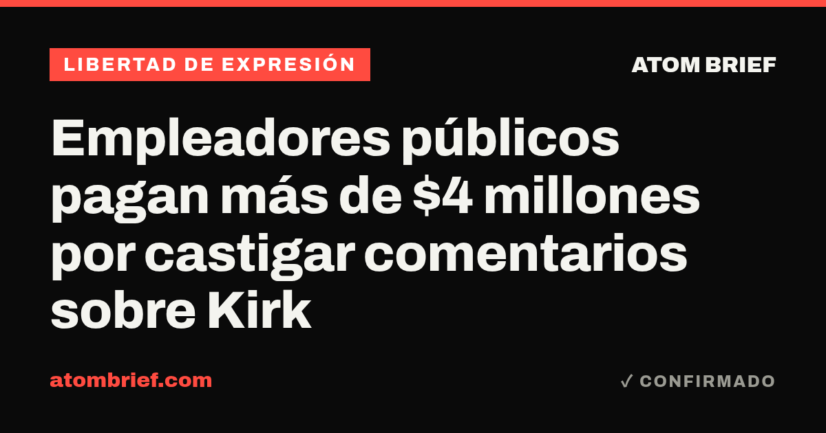 Empleadores públicos pagan más de $4 millones por castigar comentarios sobre Kirk