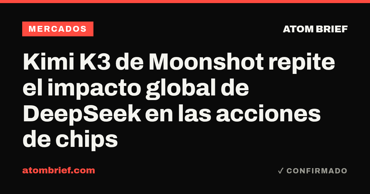 Kimi K3 de Moonshot repite el impacto global de DeepSeek en las acciones de chips